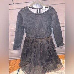Crewcuts Gray and Gold Casual Kids Dress